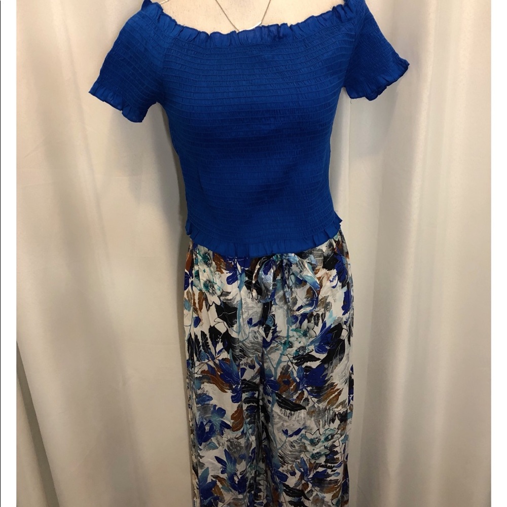 Wide leg print pant set